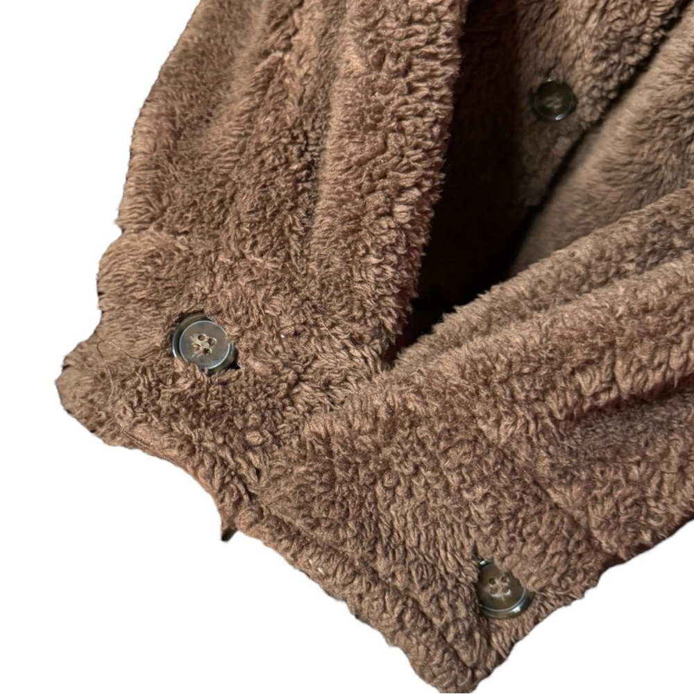 PacSun Homecoming Teddy Button Down Brown Jacket - Picture 12 of 14